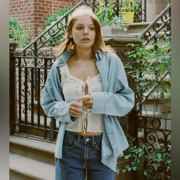 TRF DENIM OPEN SHIRT - Picture 4 of 4